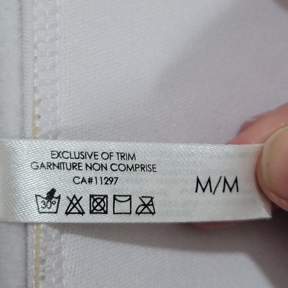 La Vie en Rose Aqua blue/white/gold striped halter bikini top size Medium - Picture 8 of 9